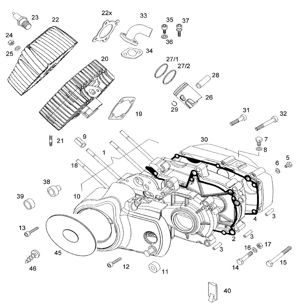 Kurbelgehäuse & Zylinder