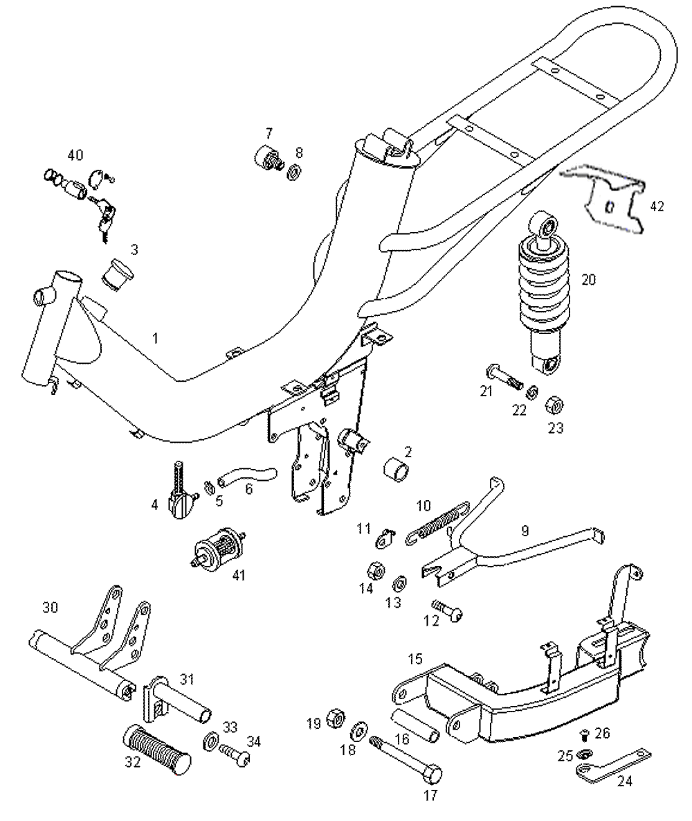 Rahmen, Federbein & Rahmenteile