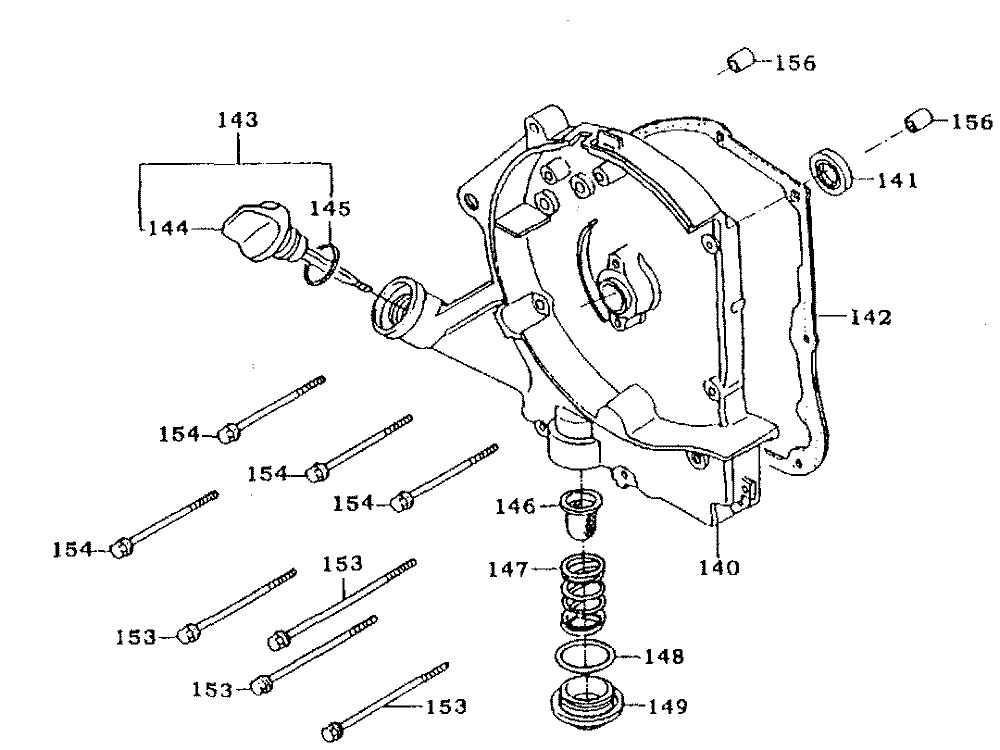 Kurbelgehäusedeckel rechts