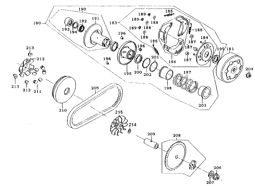 Fliehkraftkupplung & Variomatik