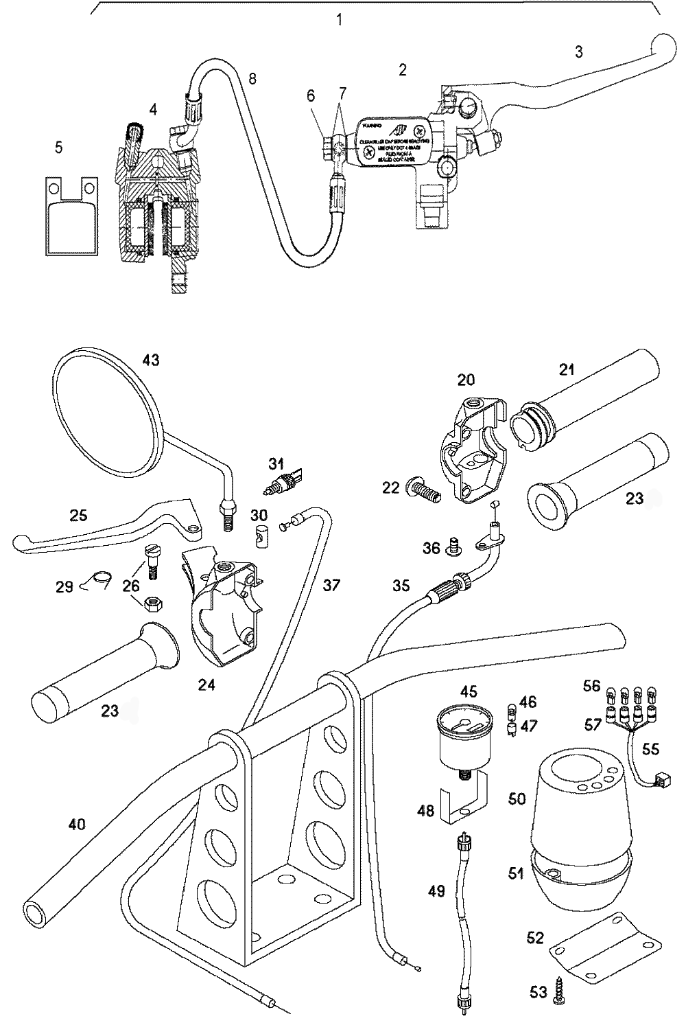 Lenker, Tacho & Anbauteile