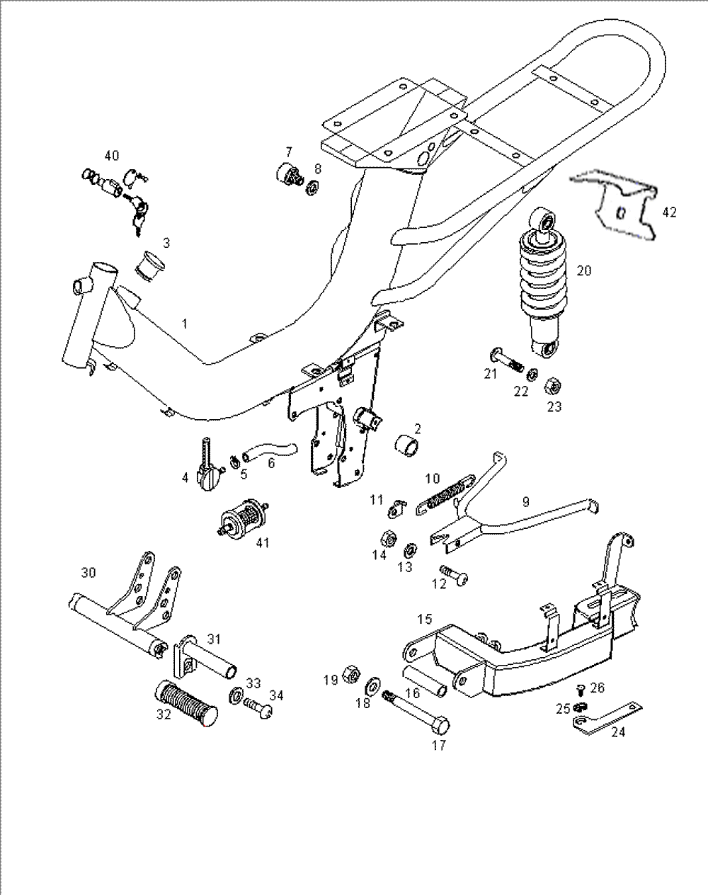 Rahmen, Federbein & Rahmenteile