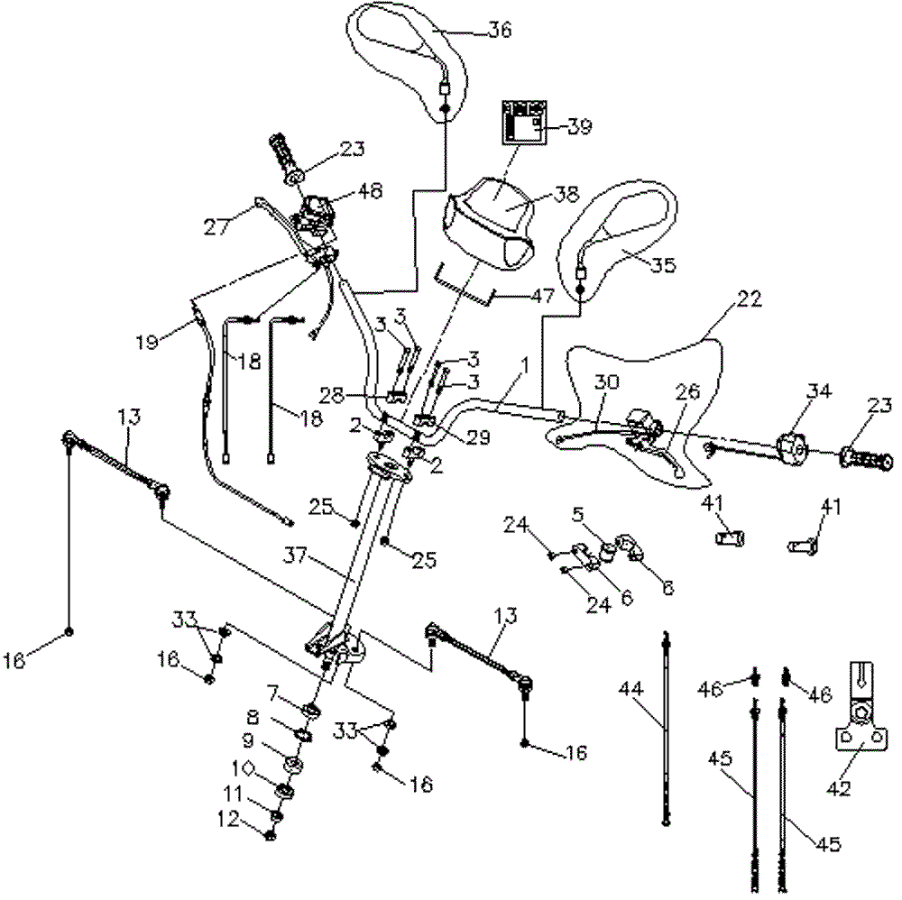 Lenkung, Bowdenzüge, Spurstange 