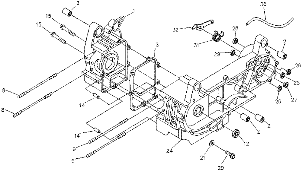 Kurbelgehäusehälften