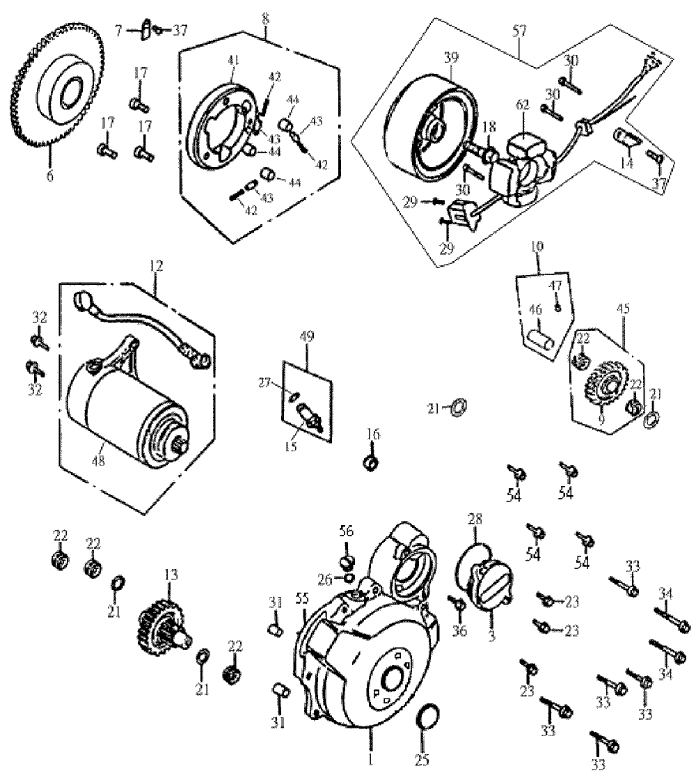 Lima, Anlasser Gehäusedeckel lin