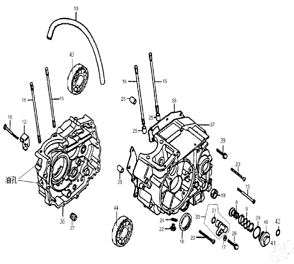 Kurbelgehäusehälften