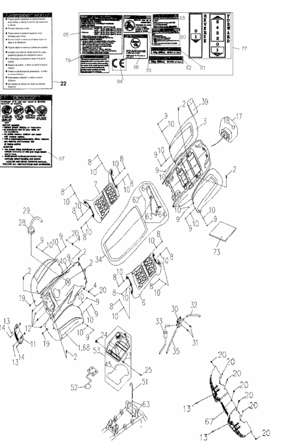 Verkleidungen, Tank, Rücklicht u